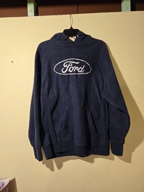 Ford Men's Black Pullover Logo Hoodie.